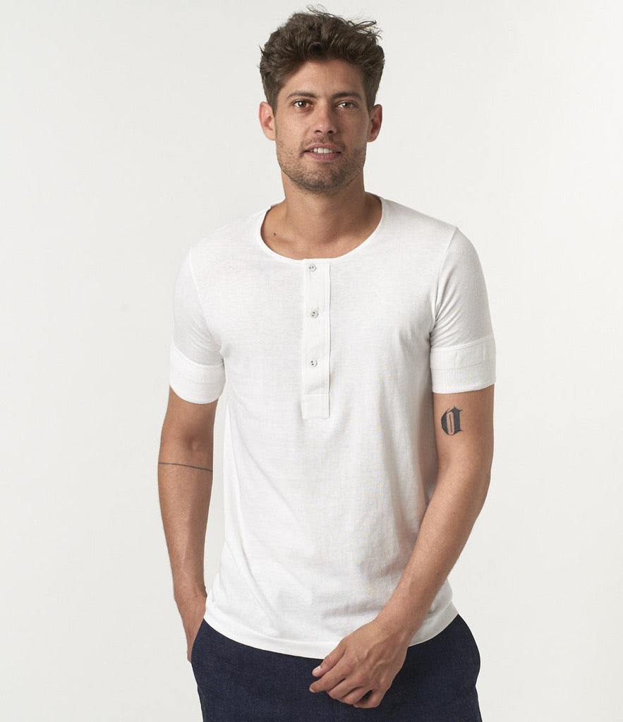 207 MEN'S LOOPWHEELED HENLEY, CLASSIC FIT