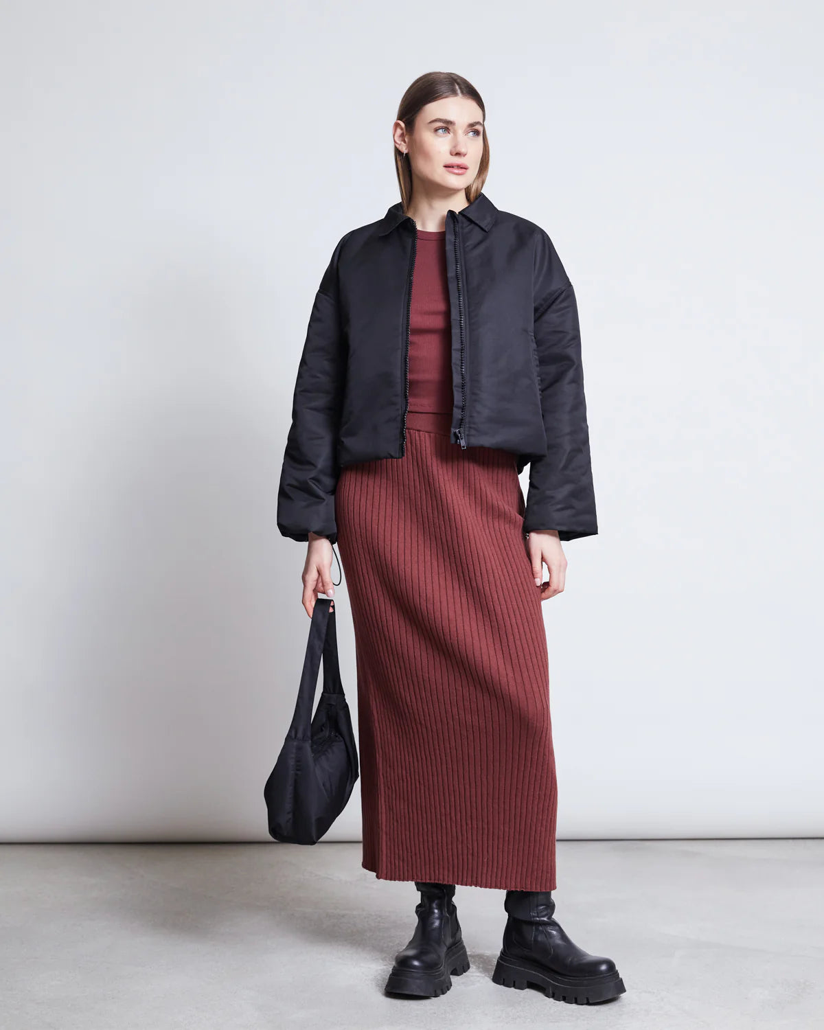 Midi Knit Skirt Ebba GOTS