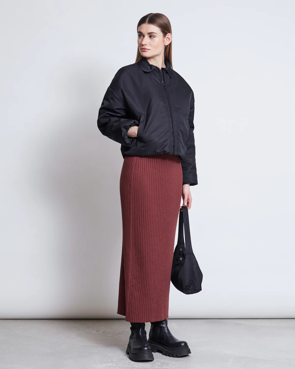 Midi Knit Skirt Ebba GOTS