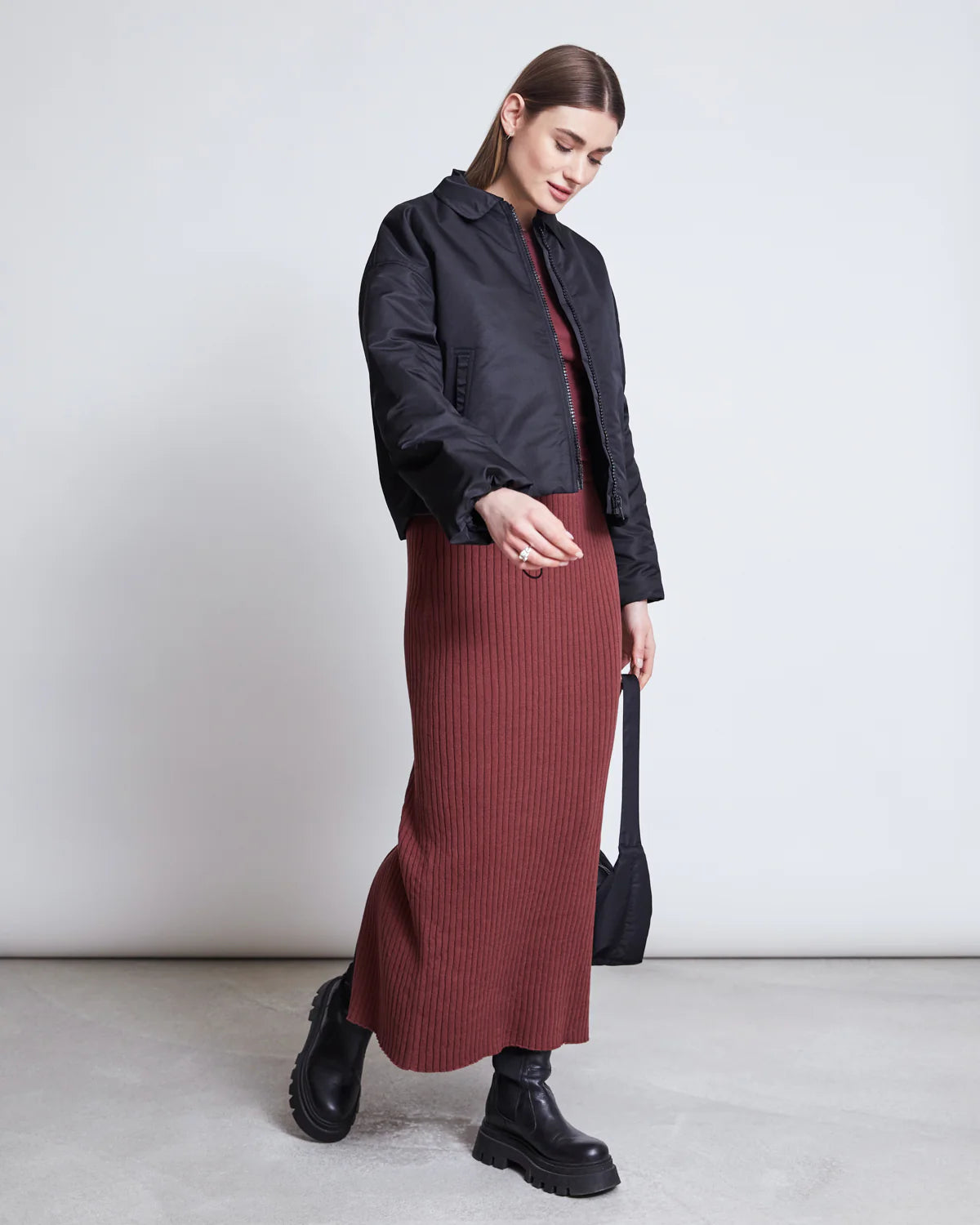 Midi Knit Skirt Ebba GOTS